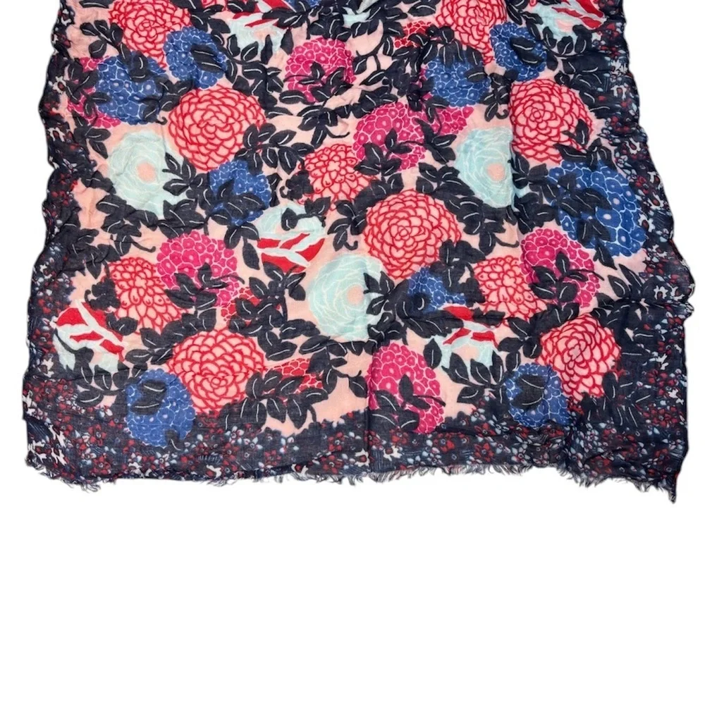 Boutique Vibrant Floral Print Scarf [76” x 25”] - Picture 5 of 5